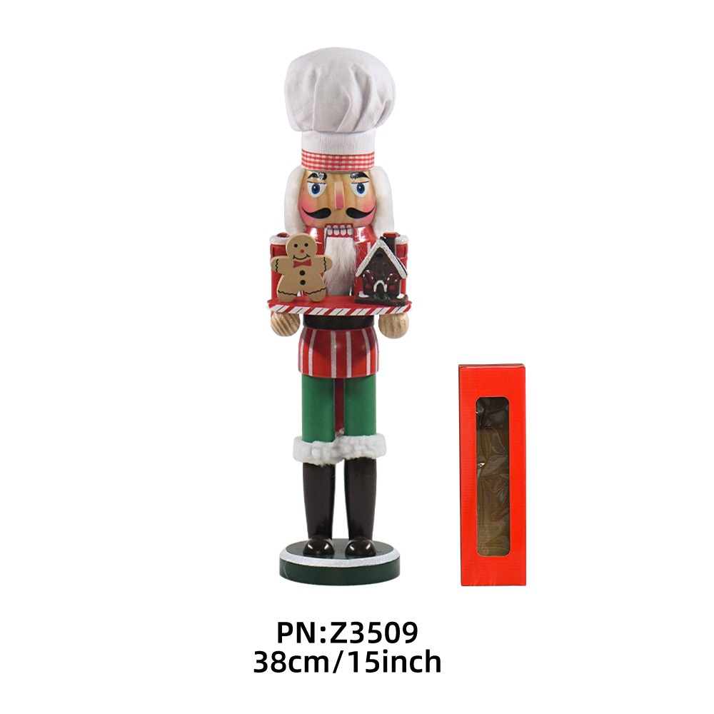 Klassischer Nussknacker-Soldat aus Holz, 35 cm
