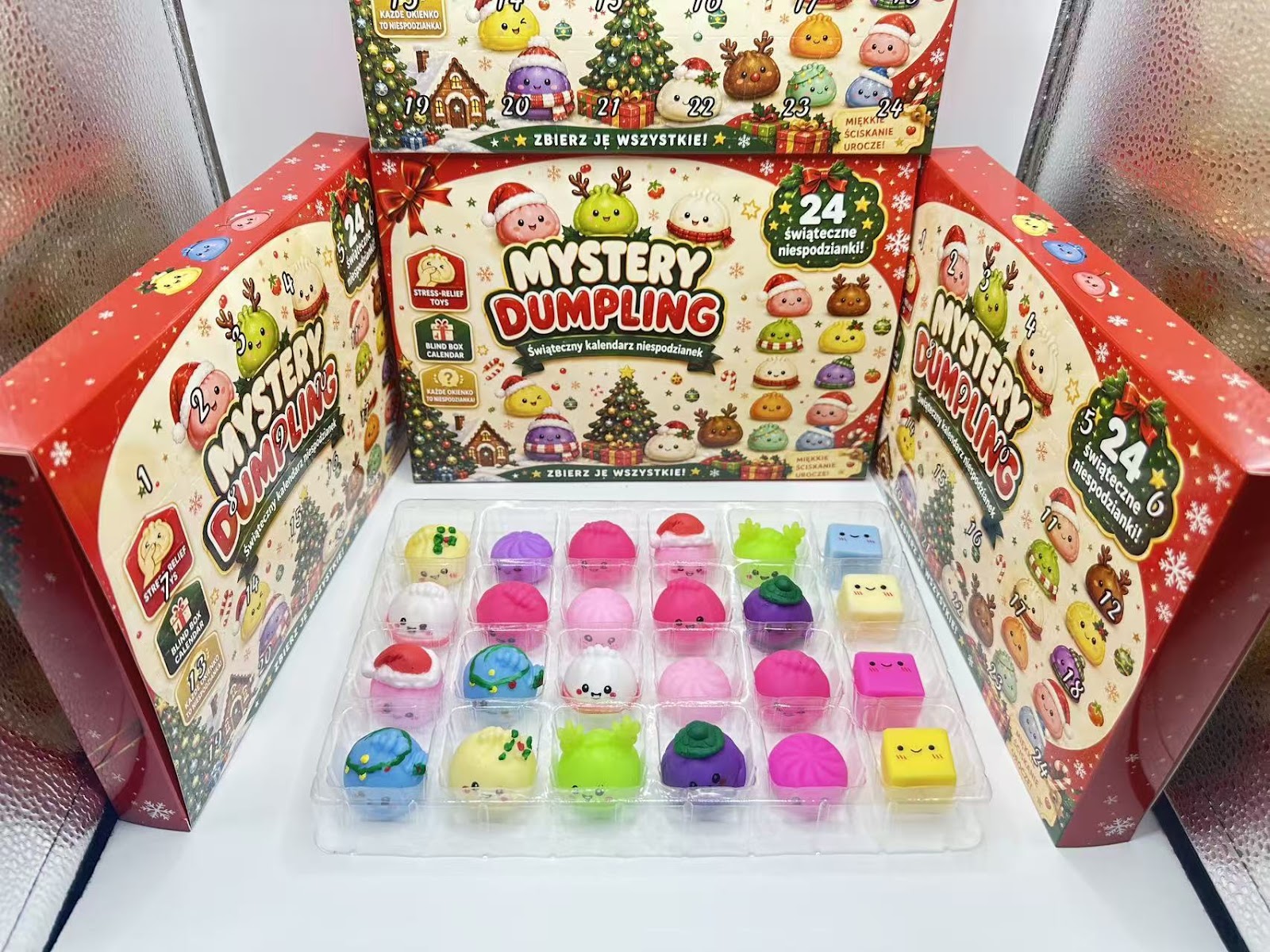 Christmas Advent Calendar with 24 Squishy Figures
