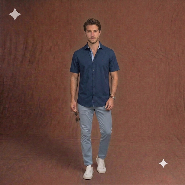 Camisa Azul Oscuro