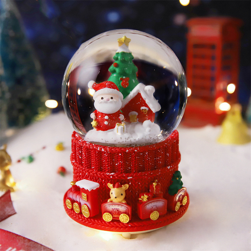 Christmas Snow Globe with Light and Music