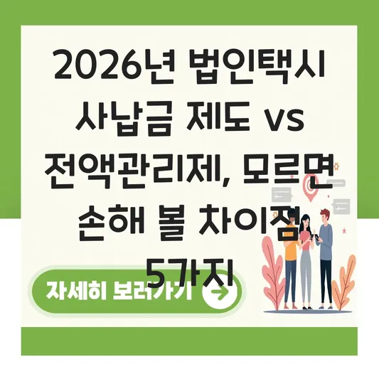 법인택시 사납금 제도 및 전액관리제 차이점 대표 이미지