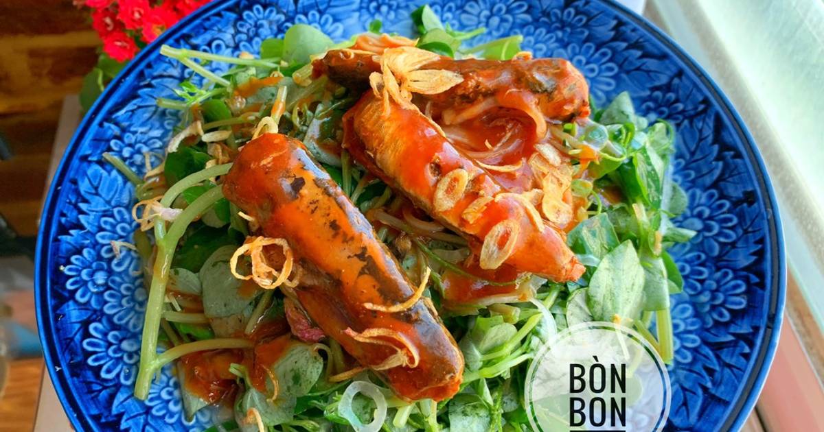 Rau Càng Cua Trộn Cá Mòi