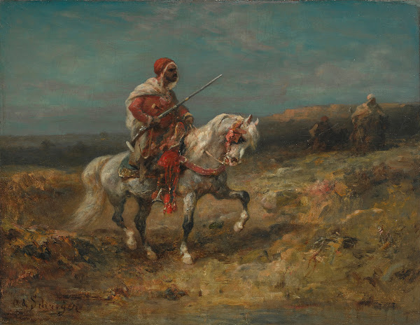 An Arab horseman on the look out