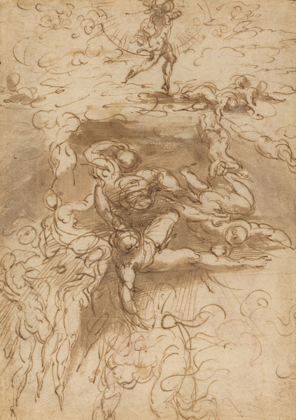 The Fall of the Rebel Angels recto c 1524 1527