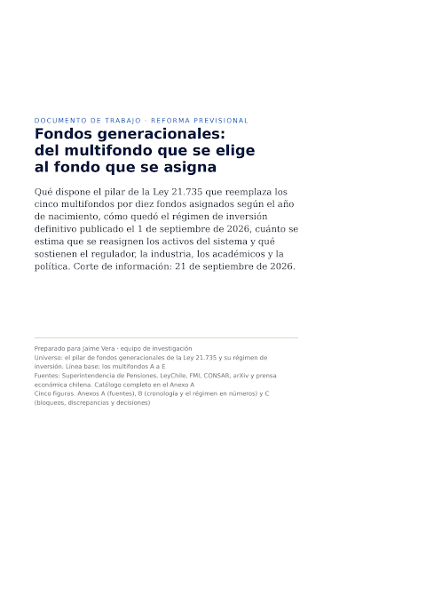 Fondos generacionales: del multifondo que se elige al fondo que se asigna