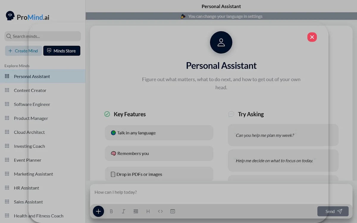 Captura de ProMind.ai