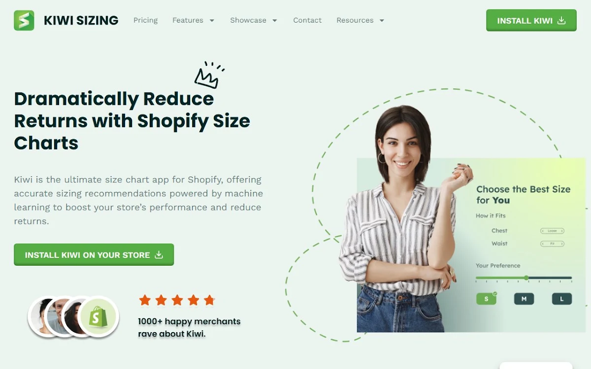 Captura de Kiwi Sizing