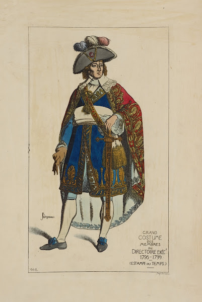 Grand costume des membres du directoire exécutif 1795 1799 Estampe du temps 1869