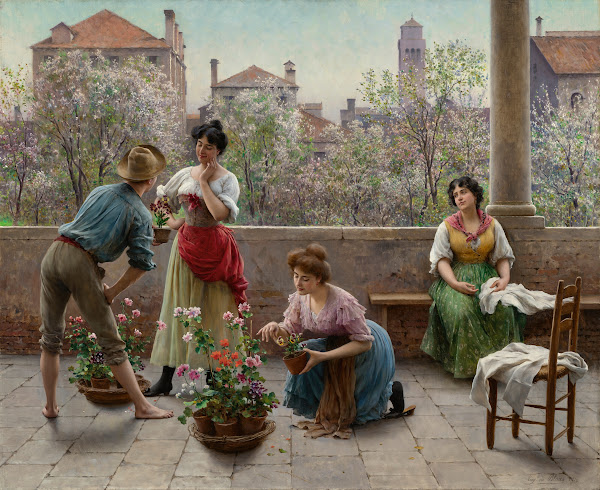 Der Blumenverkäufer 1910