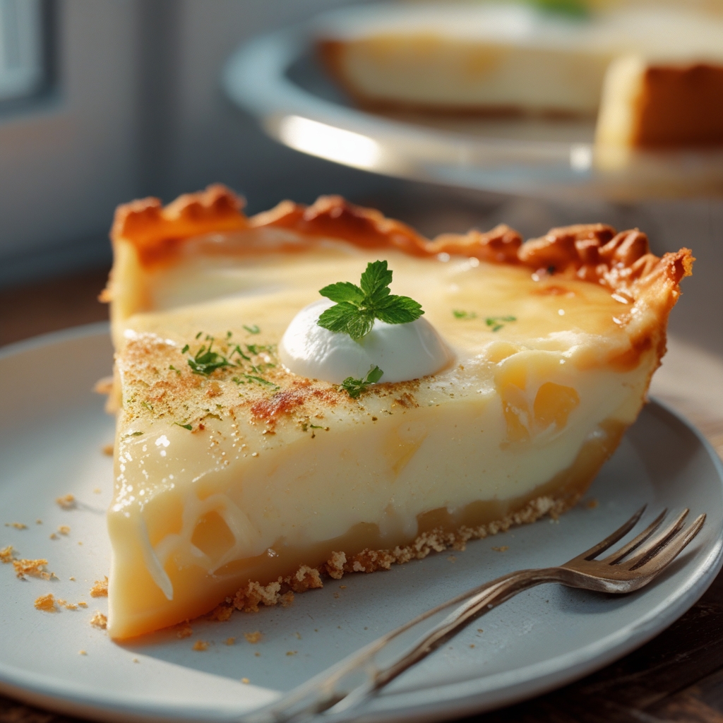 Creamy Apple Custard Impossible Pie - Easy Homemade Comfort Dessert