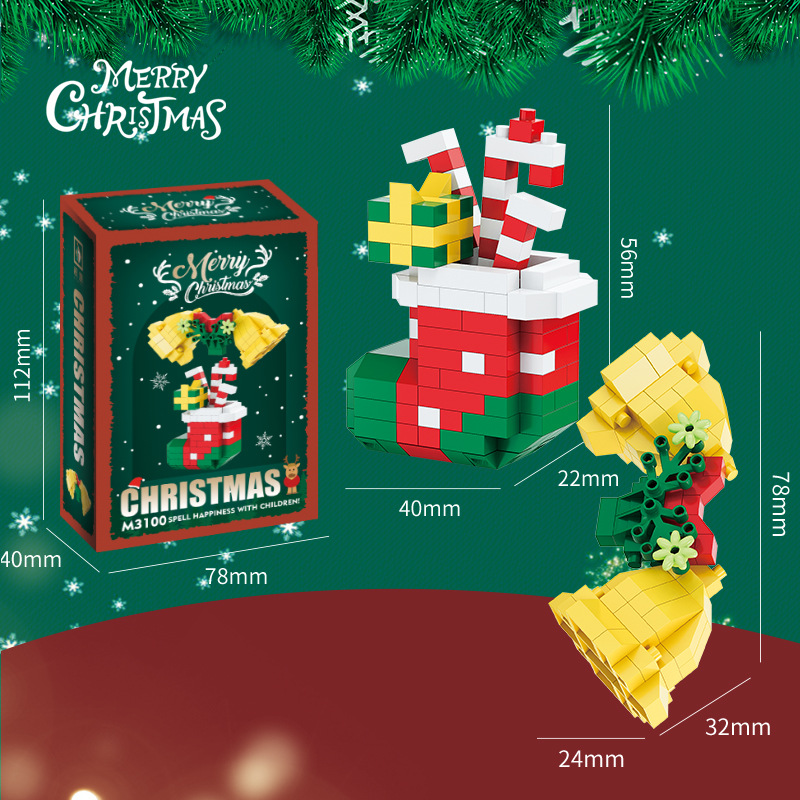 Weihnachts-Klemmbaustein-Set für Kinder