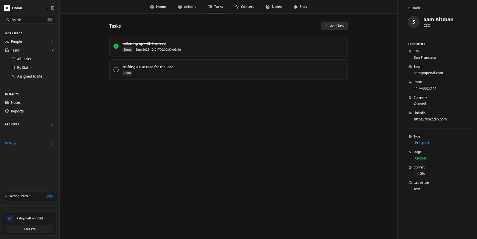 AI: Small tasks per lead (micro-actions)