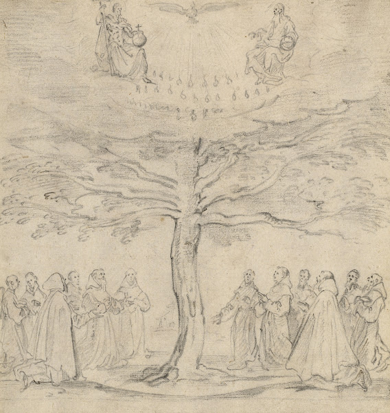 The Holy Trinity in the Tree of Life Adored by Franciscans c 1625