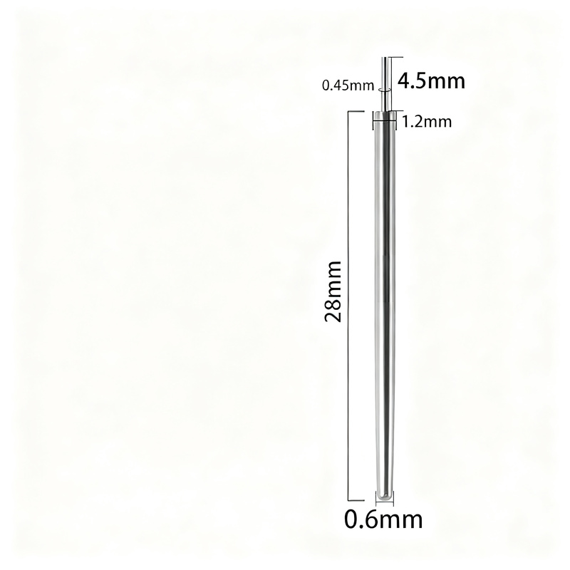 Titan-Piercingstab, flache Basis, Innengewinde