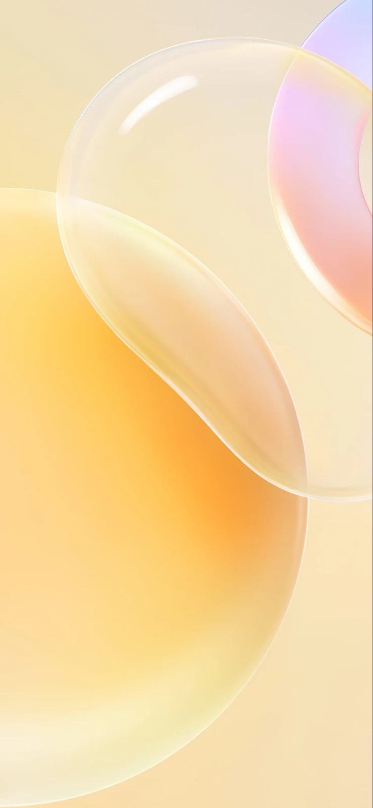 Abstract Golden Glass Spheres - 3D Digital Art iPhone Wallpaper (946x2048)