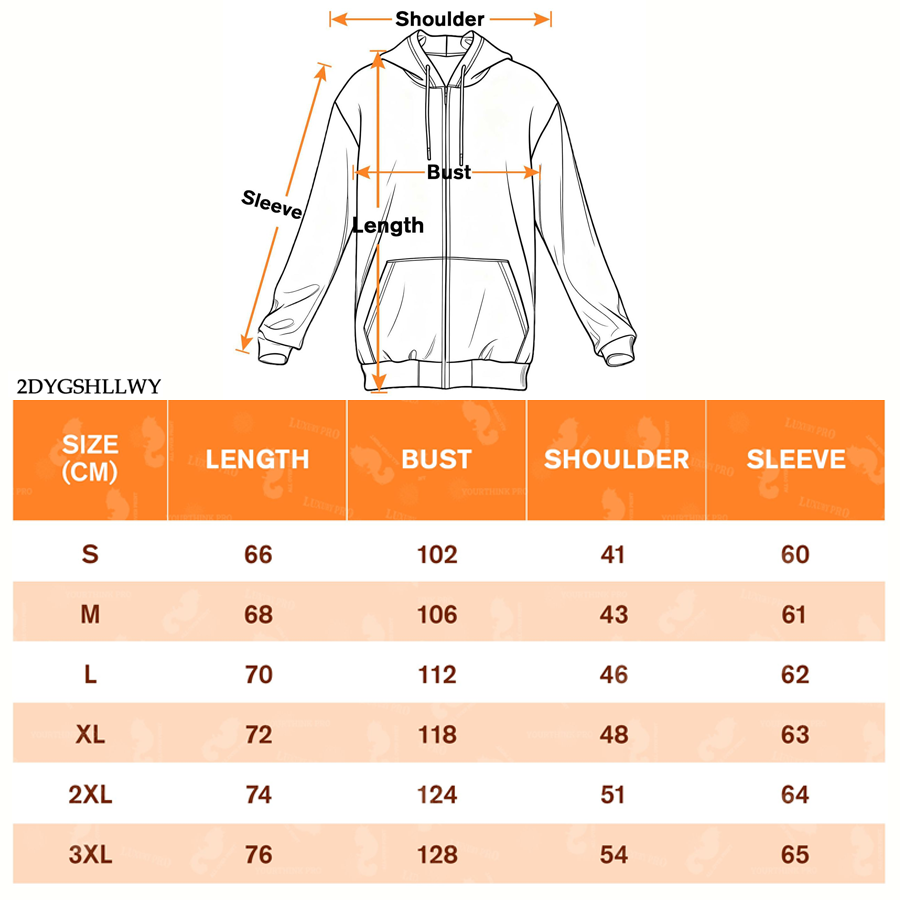 2D Fluorescent Yellow Zip-Up Hoodie