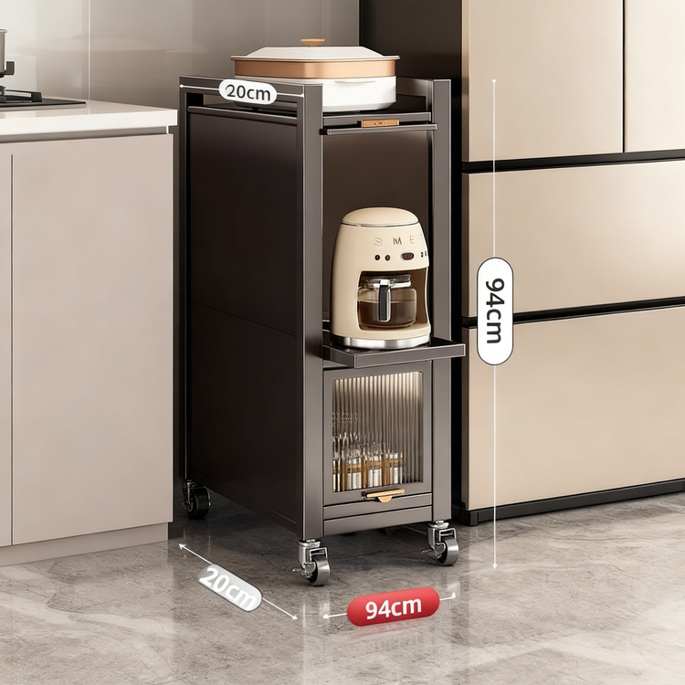 Narrow drawer cabinet for niches and gaps