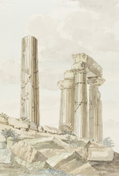 Westgevel van tempel van Juno Lucina 1778