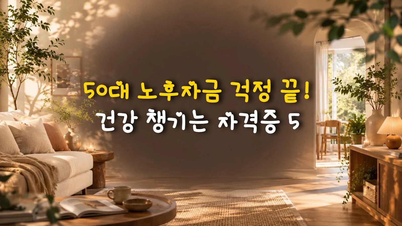 50대 노후자금 걱정 끝! 건강 챙기는 자격증 5