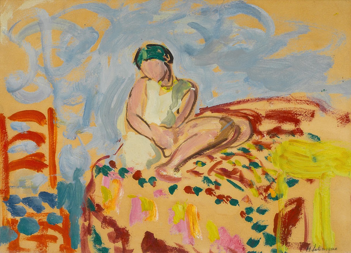 Jeune fille au turban vert assise sur un sofa circa 1920 1923