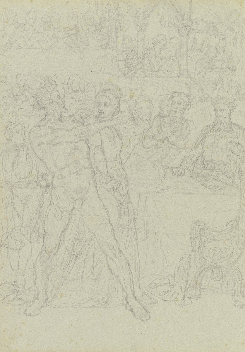 Macbeth erblickt den Geist Banquos ca 1848 1855