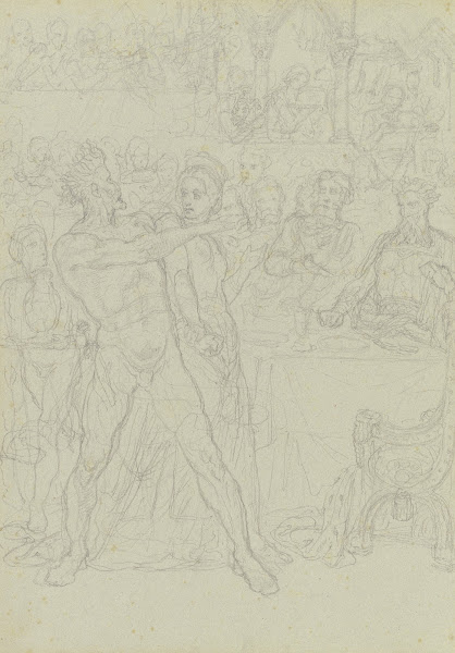 Macbeth erblickt den Geist Banquos ca 1848 1855