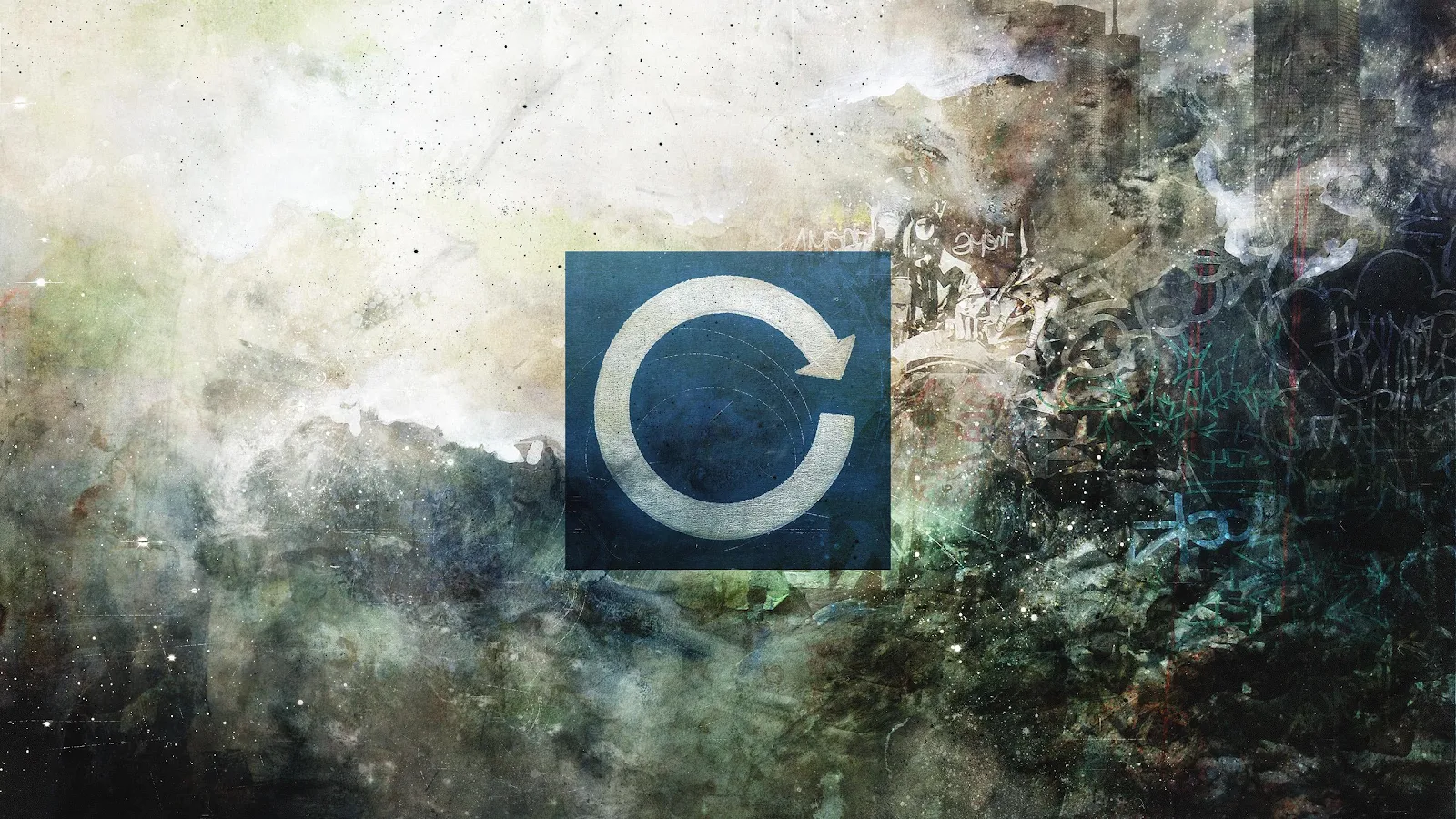 Abstract Grunge Refresh Symbol - Abstract Digital Grunge 2K Wallpaper (2560x1440)