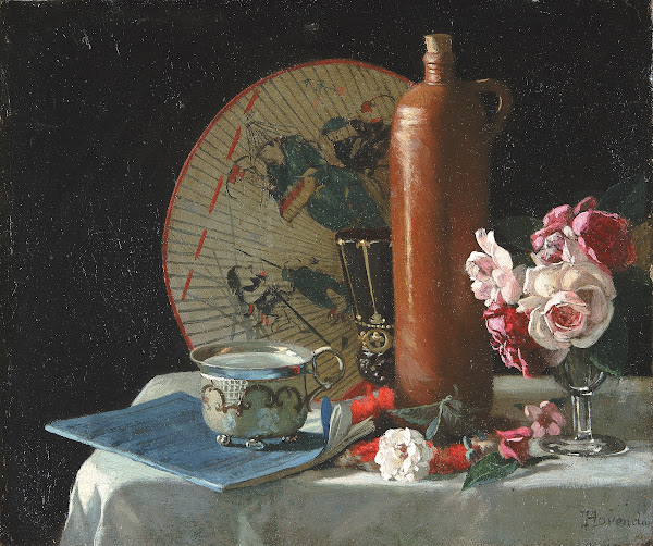 Still Life with Fan and Roses 1874