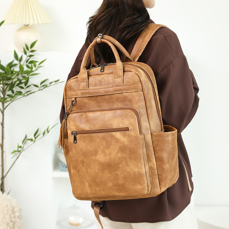 Women's PU Backpack, Large Capacity