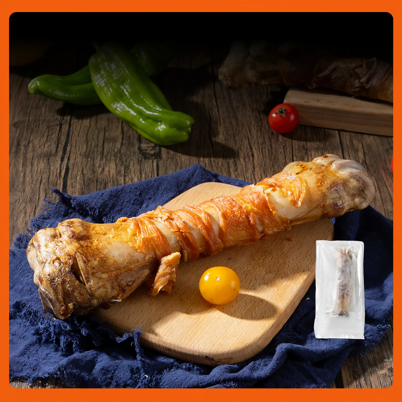 Chew stick with meat and beef bone for dogs