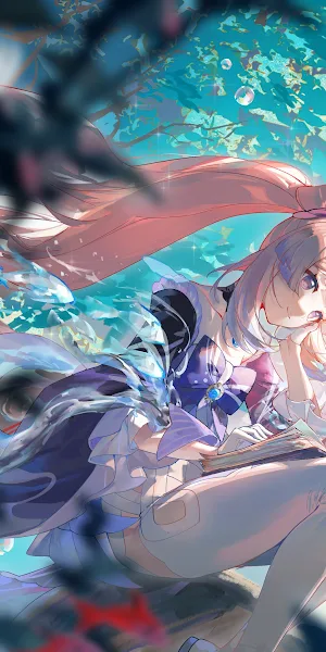 Genshin Impact, Artwork, Sangonomiya Kokomi (Genshin Impact), Anime, Anime Girls 4K Wallpaper Background