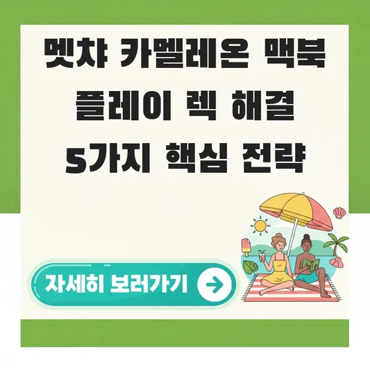 멧챠 카멜레온 맥북 플레이 렉 해결