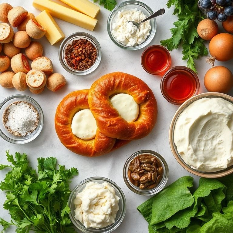 Ingredients for Mozzarella Stuffed Soft Pretzels Your New Favorite Snack – Easy Homemade Treat