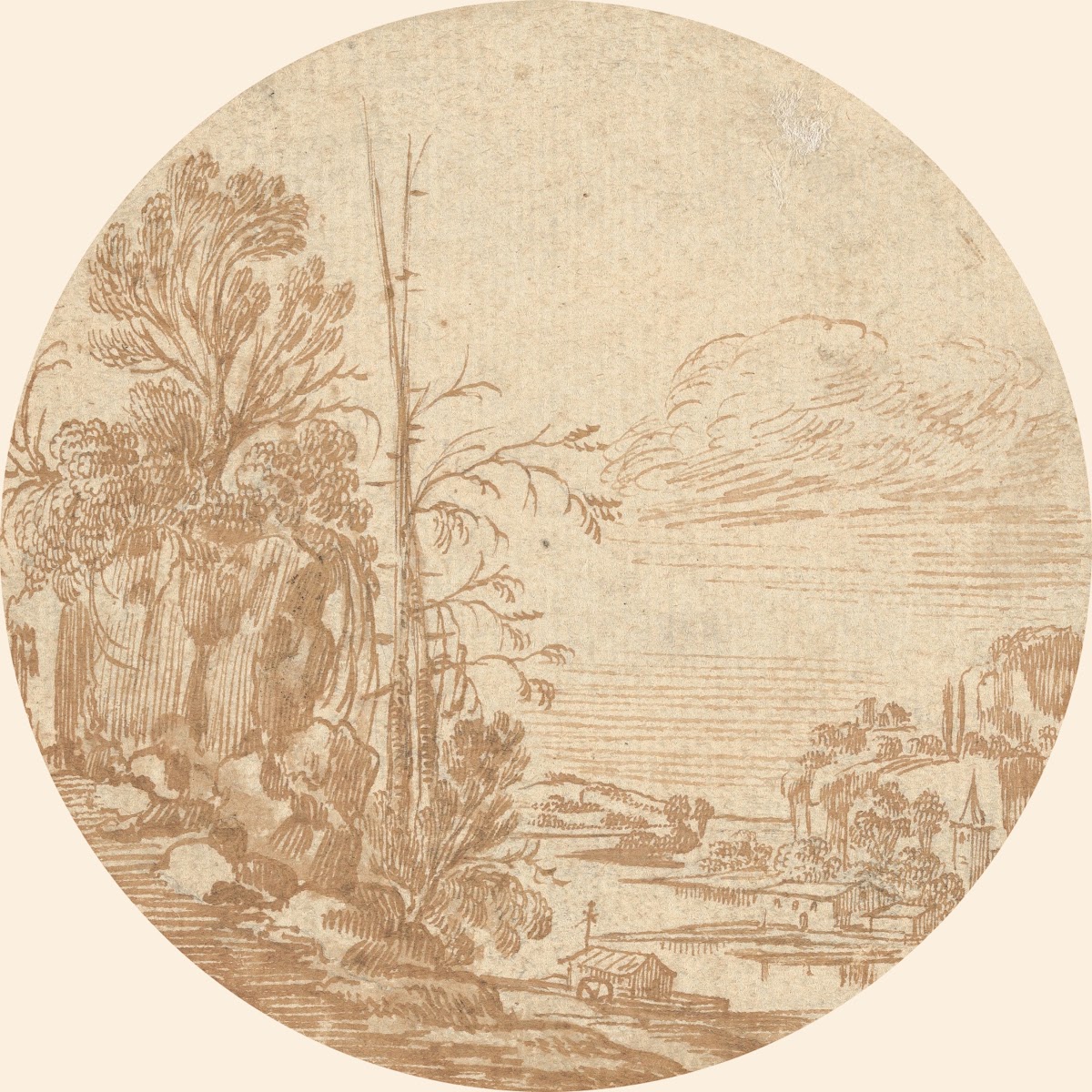 Landscape with a River and a Village early 17th century