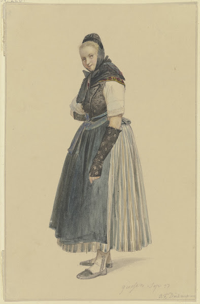 Stehende Bäuerin nach links 1837