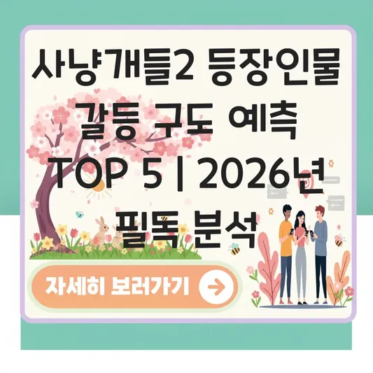 사냥개들2 등장인물 갈등 구도