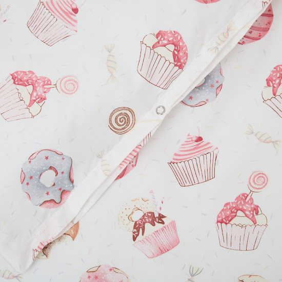 Детское сменное постельное белье 4 эл Twins Satin Limited Donat & Cake розовый