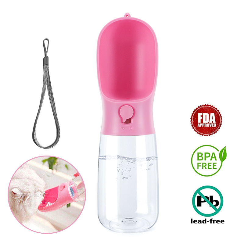 Portable drinking cup for dogs and cats