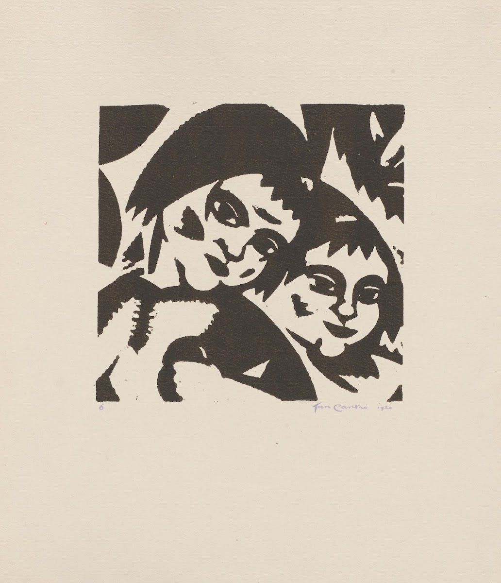 Portrait of two girls 1920