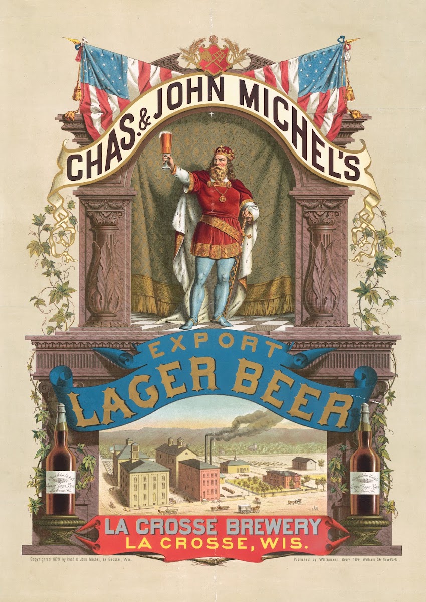 Chas  John Michels export lager beer La Crosse brewery La Crosse Wis 1879