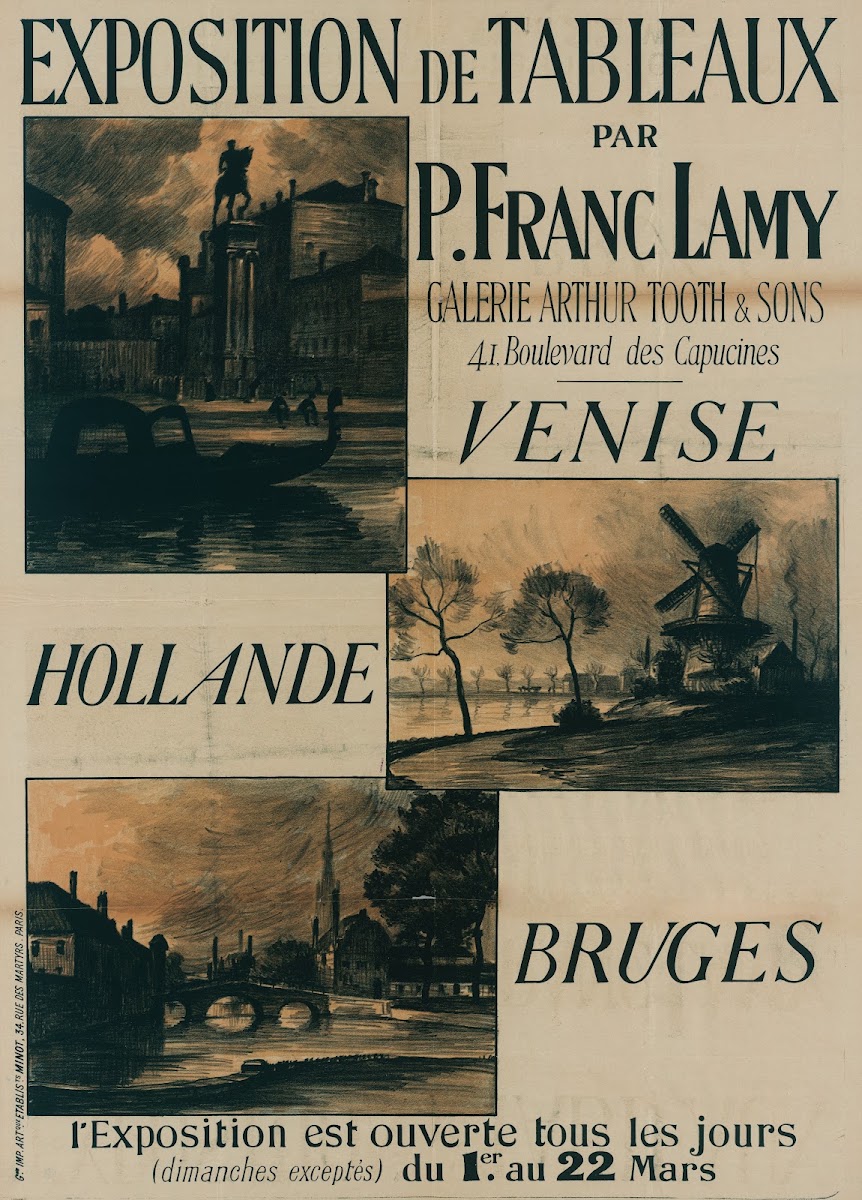 Exposition De Tableaux Par P Franc Lamy 1890 1911