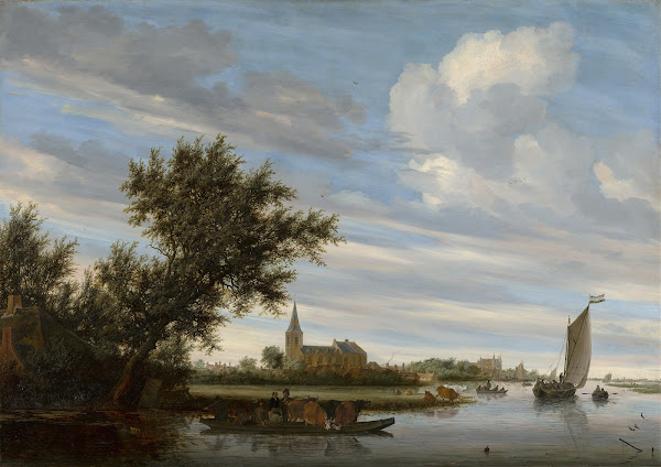 River View with Church and Ferry 1649