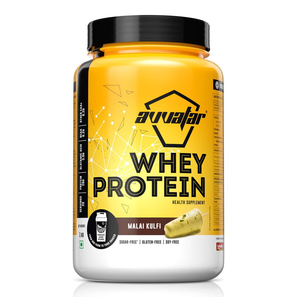 Avvatar Whey Protein Malai Kulfi Flavour, 1 Kg