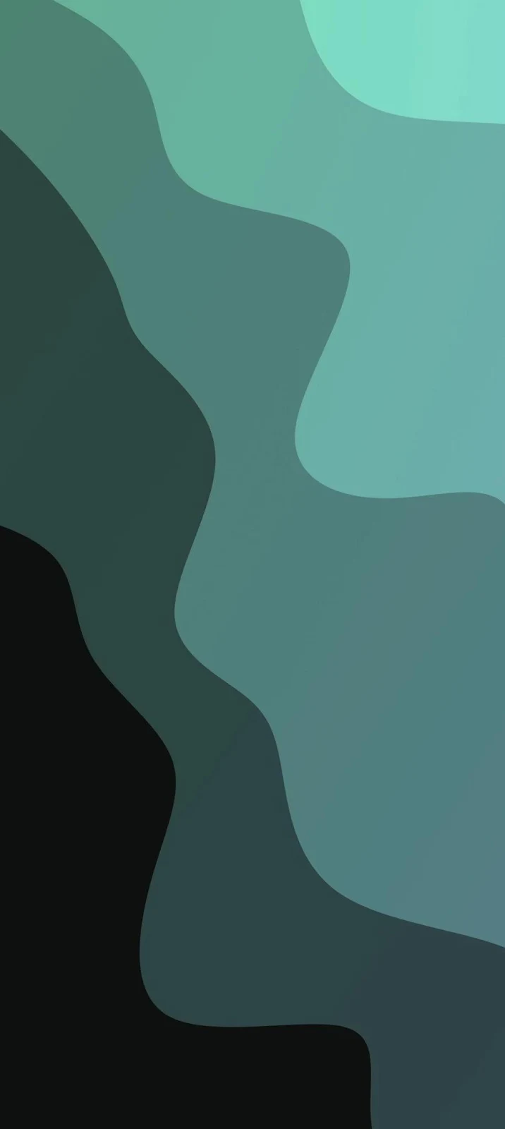 Abstract Teal Wave Pattern - Vector Graphic Design iPhone Wallpaper (917x2048)