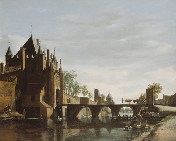 De grote houtpoort te Haarlem
