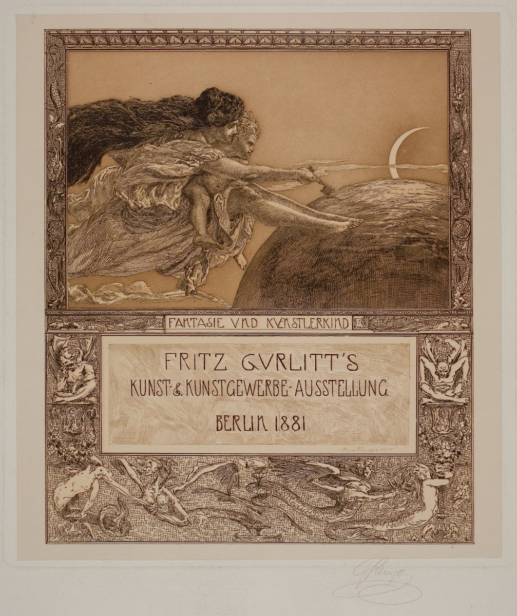 Die Gurlitt Ausstellungskarte Fantasie und Künstlerkind 1881 1882