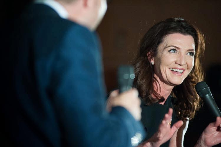 Michelle Fairley, Catelyn Stark of Game of Thrones, at Popcorn Taxi with Oscar Hillerstrom