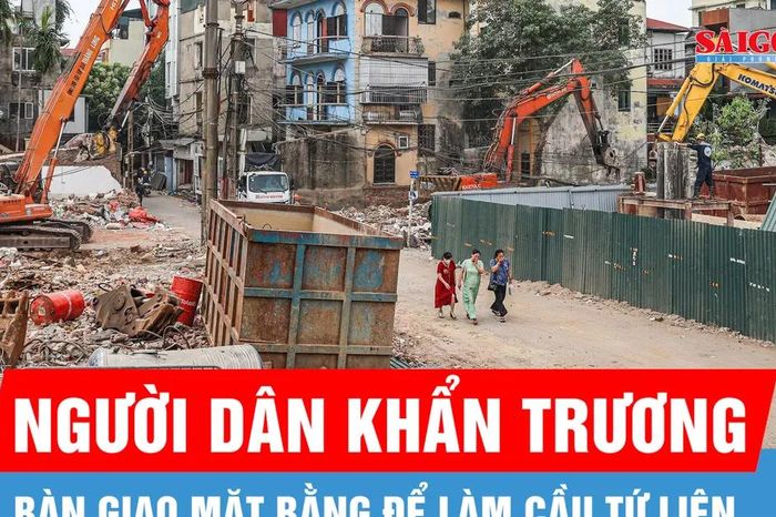 Người dân khẩn trương bàn giao mặt bằng để làm cầu Tứ Liên - Báo Sài Gòn Giải Phóng