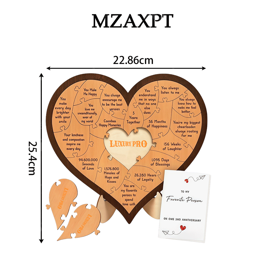 Wooden Heart Jigsaw Puzzle