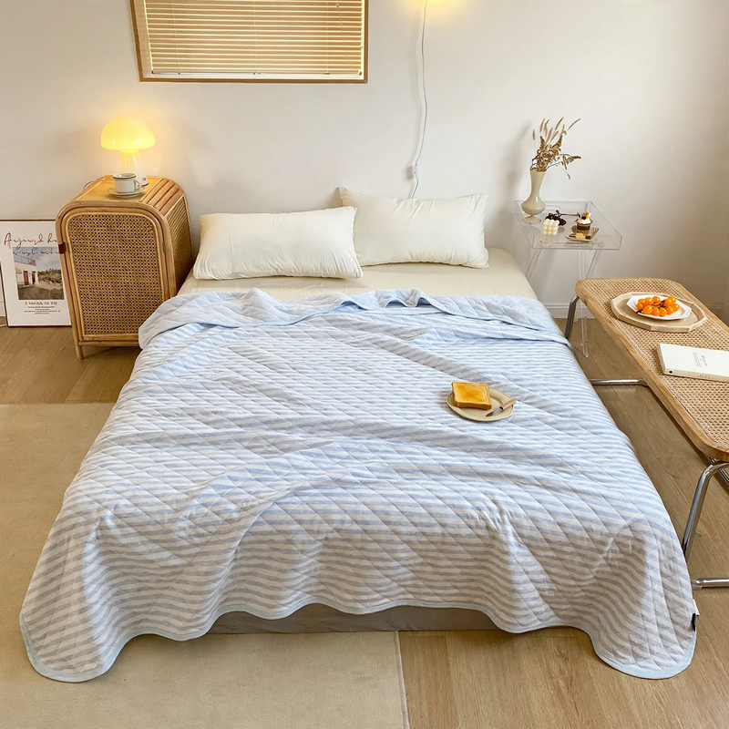 Cotton summer blanket, machine washable
